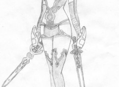 Wallpapers Art - Pencil Dark elf of Lineage II