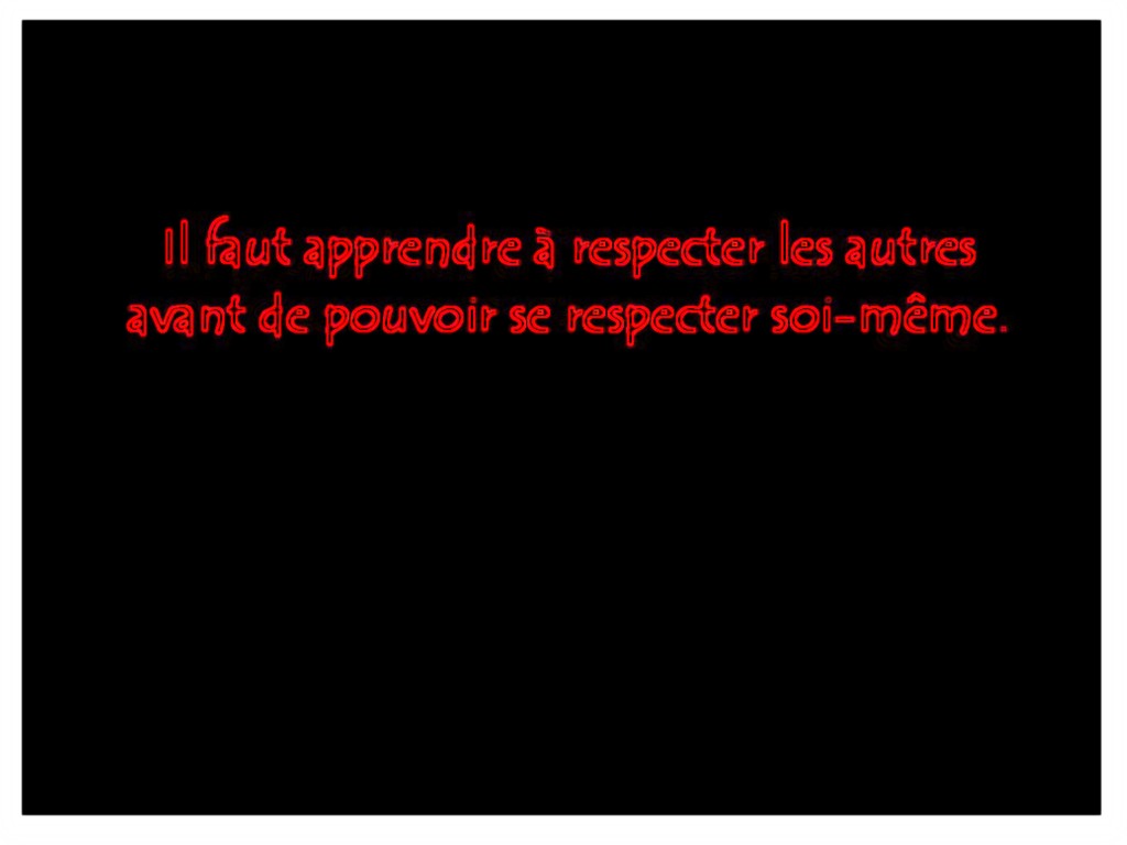 Fonds d'cran Art - Numrique Messages RESPECT ?