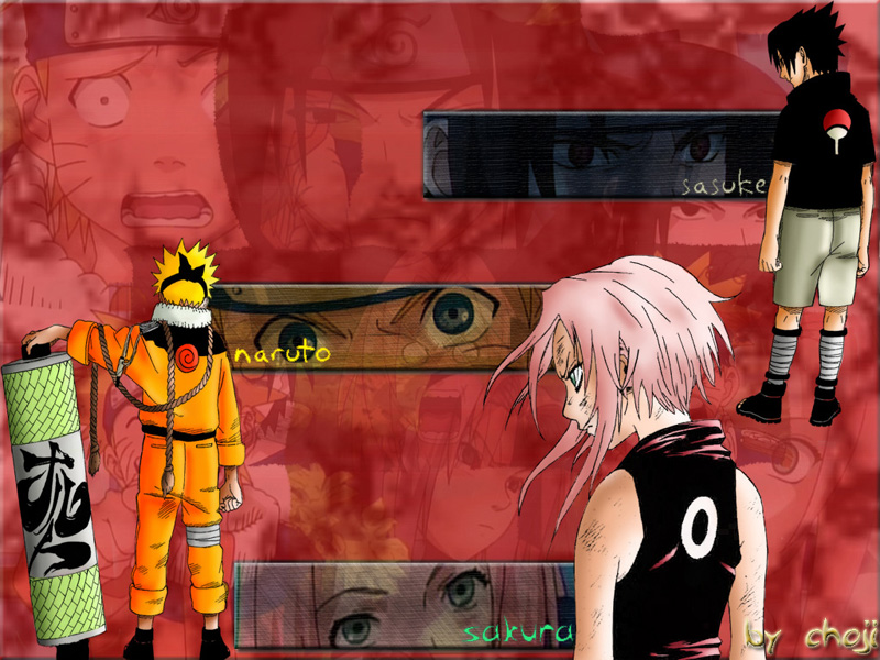 Wallpapers Manga Naruto sasuke naruto et sakura