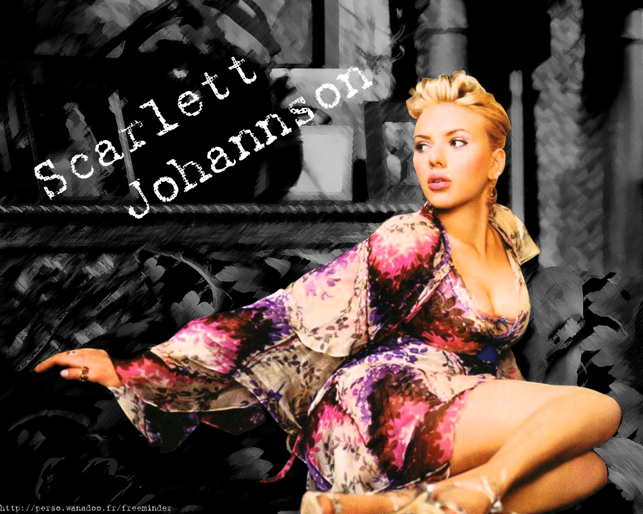 Fonds d'cran Clbrits Femme Scarlett Johansson retro