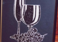 Fonds d'cran Art - Crayon verres et grappes