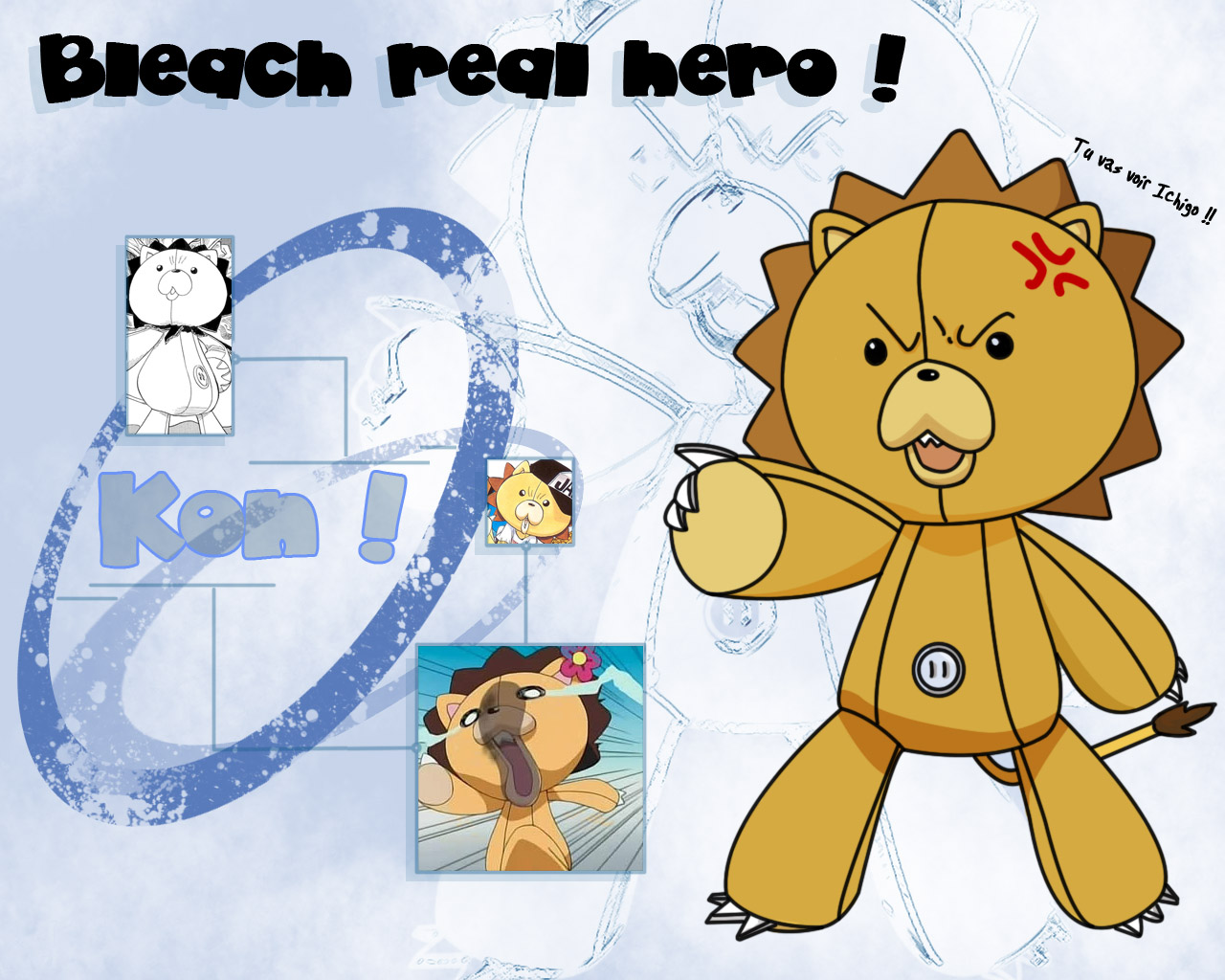 Fonds d'cran Manga Bleach Kon, une peluche d'action !