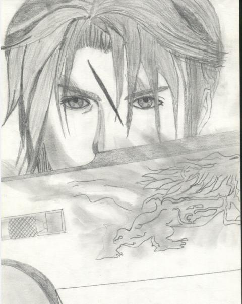 Fonds d'cran Art - Crayon Manga - Final Fantasy squall