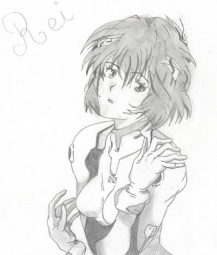 Fonds d'cran Art - Crayon Manga - Evangelion evangelion rei