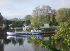 Fonds d'cran Bateaux Reflets et ....maison de V.Sanson