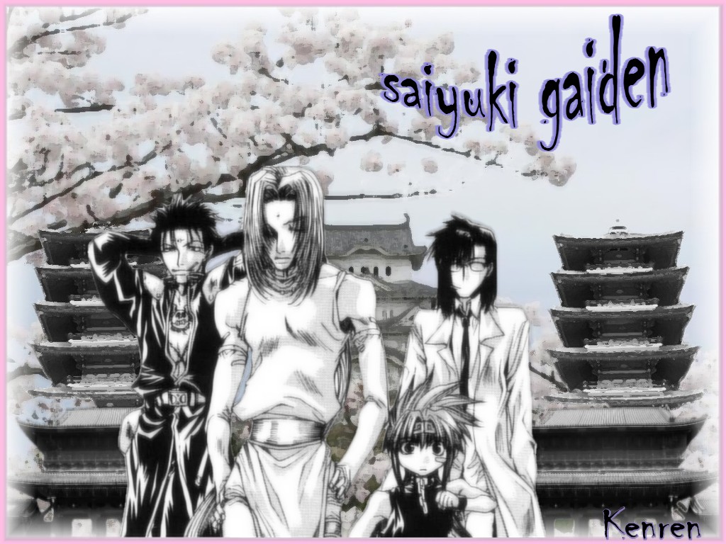 Wallpapers Manga Saiyuki konzen, tenpo, kenren, goku