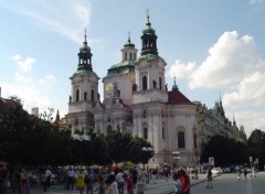 Fonds d'cran Voyages : Europe Praga -  vista della piazza