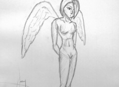 Fonds d'cran Art - Crayon angel