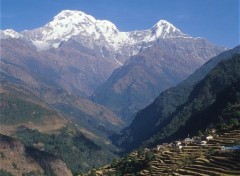 Fonds d'cran Nature Annapurna South and Hiunchuli, Nepal