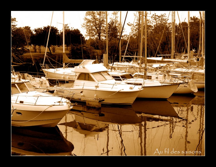 Wallpapers Boats Motorboats Port de plaisance,Sepia