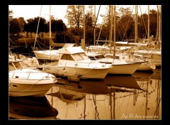 Wallpapers Boats Port de plaisance,Sepia