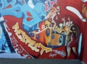 Fonds d'cran Art - Peinture graff sur faade ville d'Aulnay sous bois en rgion parisienne(((( equipe de jeune des 3000