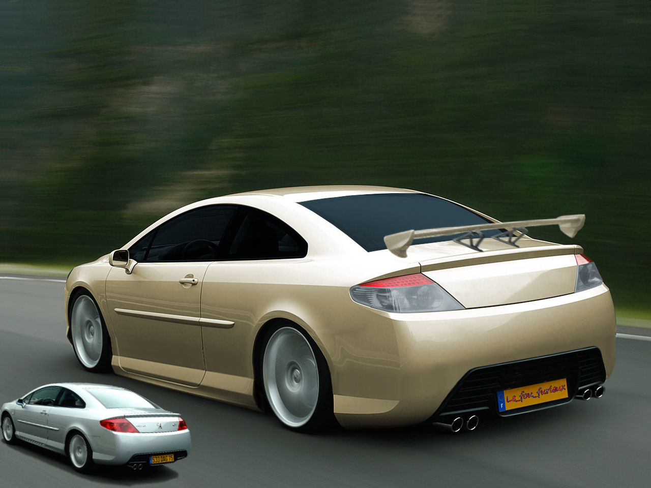 Fonds d'cran Voitures Tuning Peugeot 407 coup