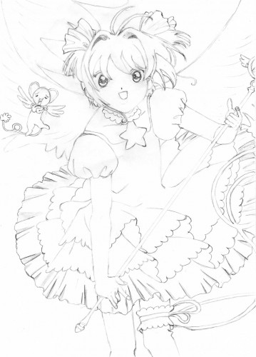 Wallpapers Art - Pencil Manga - Sakura Sakura