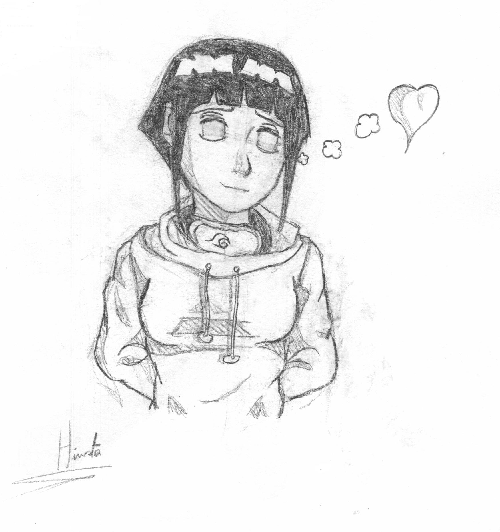 Fonds d'cran Art - Crayon Manga - Naruto hinata love