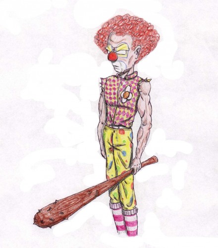 Fonds d'cran Art - Crayon BDs - Personnages Bourrino le clown violento