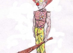 Fonds d'cran Art - Crayon Bourrino le clown violento