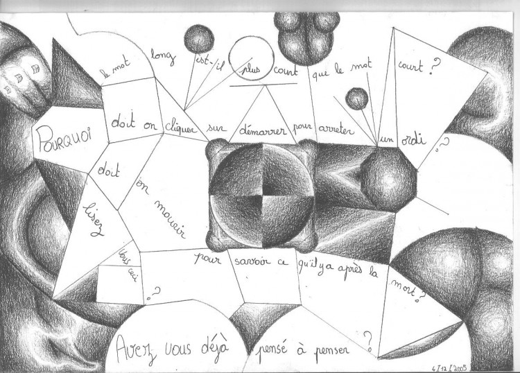 Fonds d'cran Art - Crayon Abstrait la pense