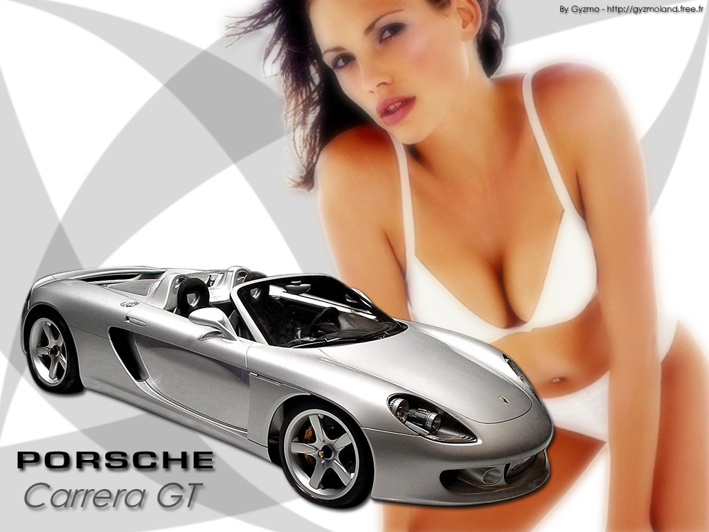 Wallpapers Cars Girls and cars Porsche Carrera GT