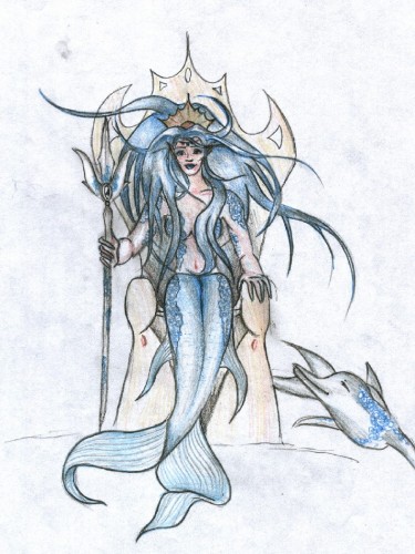 Fonds d'cran Art - Crayon Fantasy - Fantastique Mermaid' s Queen