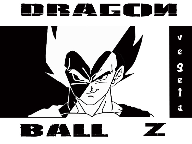 Wallpapers Manga Dragon Ball Z vegeta black and white