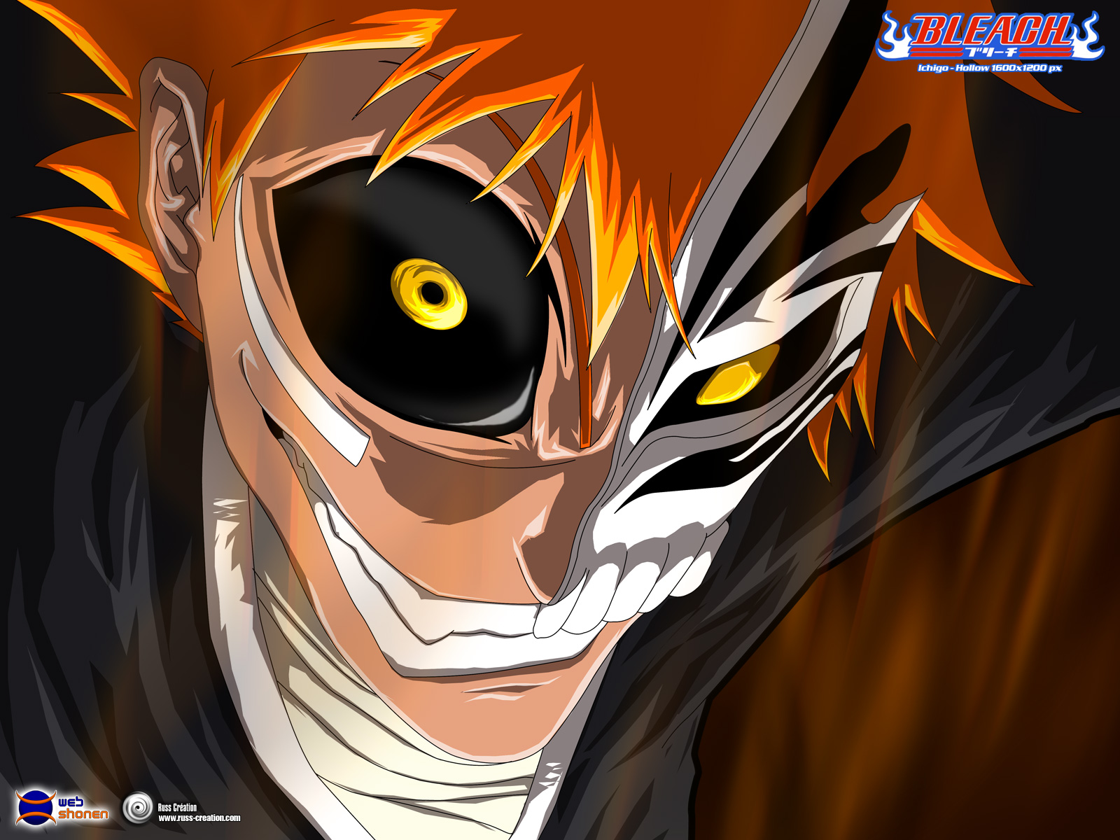 Fonds d'cran Manga Bleach Bleach - ichigo - hollow 1600x1200px