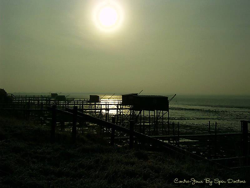 Fonds d'cran Nature Couchers et levers de Soleil Contre-Jour sur les Carrelets