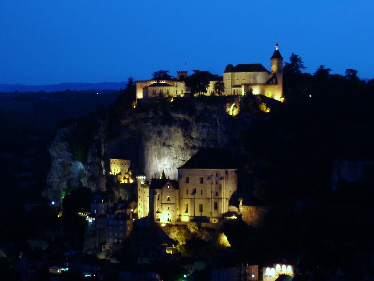 Wallpapers Trips : Europ France > Midi-Pyrnes Roccamadour la muit