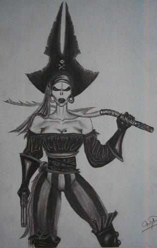 Wallpapers Art - Pencil Fantasy - Warriors (female) Meine Pirate