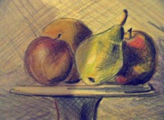 Wallpapers Art - Pencil Coupe de fruits/dtails