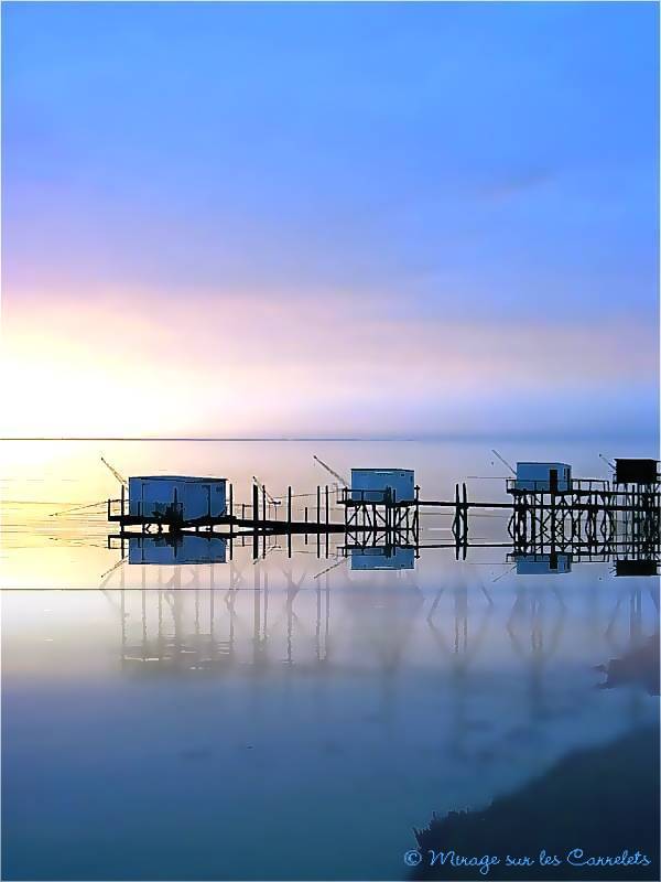 Fonds d'cran Nature Mers - Ocans - Plages MIRAGE SUR LES CARRELETS