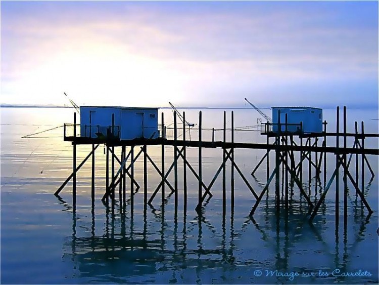 Fonds d'cran Nature Mers - Ocans - Plages MIRAGE SUR LES CARRELETS