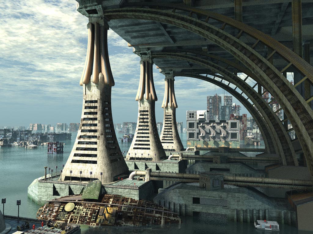 Wallpapers Digital Art Architecture - constructions City Of Tomorrow Docking Bay