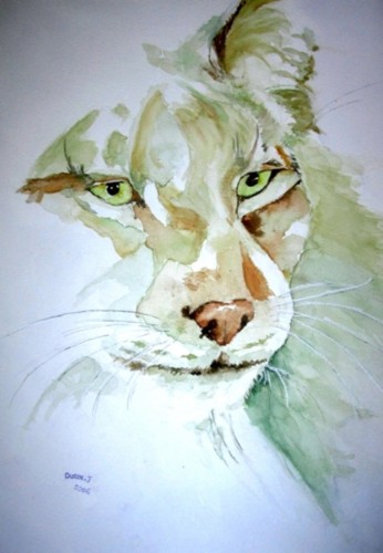 Fonds d'cran Art - Peinture Animaux regard prdateur