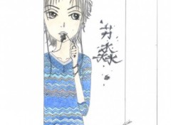 Fonds d'cran Art - Crayon Portrait manga