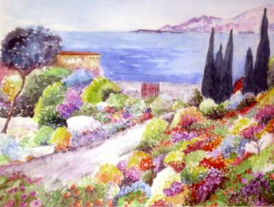 Wallpapers Art - Painting Landscapes - Misc Le Jardin aux mille couleurs