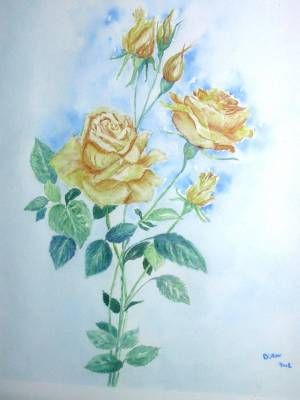 Fonds d'cran Art - Peinture Fleurs Roses de l'amiti