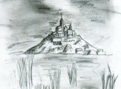 Wallpapers Art - Pencil Mont St Michel