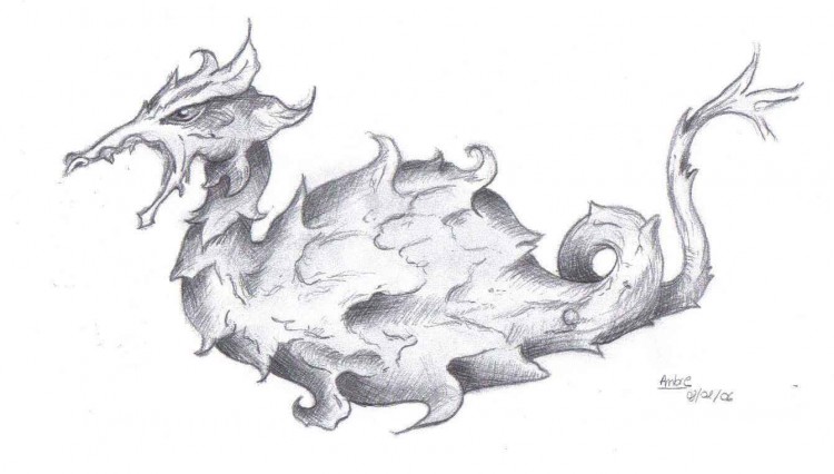 Wallpapers Art - Pencil Fantasy - Dragons dragon