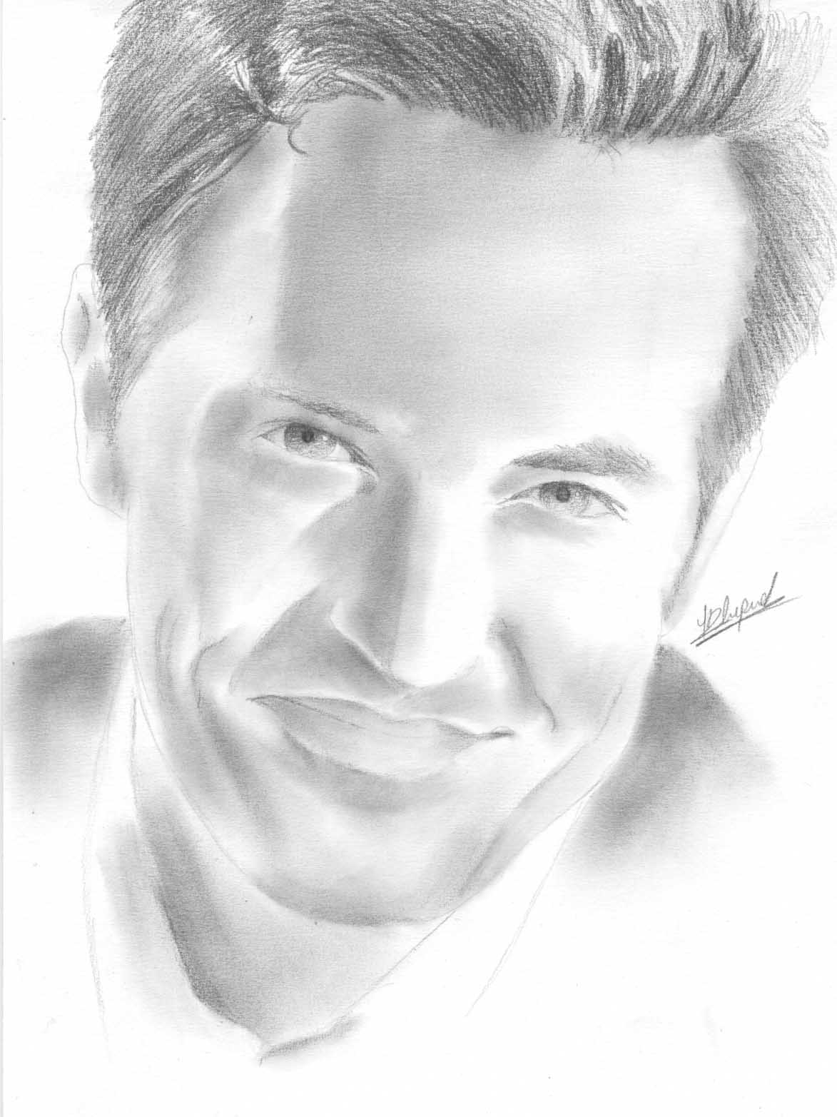 Wallpapers Art - Pencil Portraits Matthew Perry