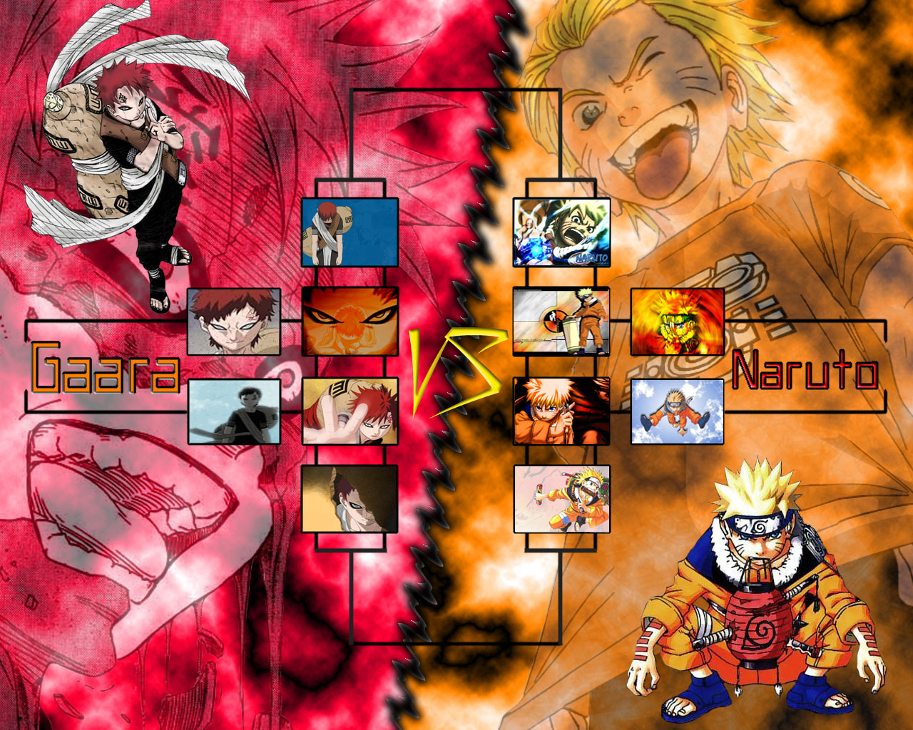 Wallpapers Manga Naruto Gaara VS Naruto