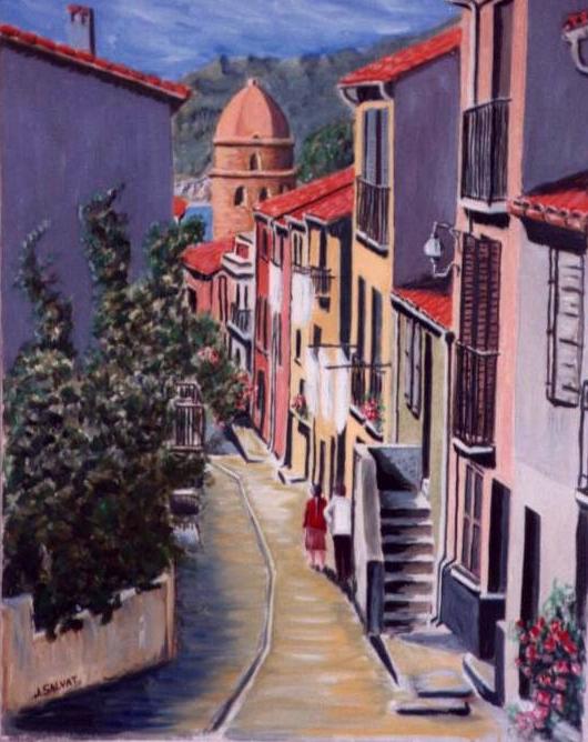 Wallpapers Art - Painting Urban Landscapes collioure   une rue