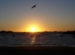 Fonds d'cran Nature Coucher de soleil sur la plage du Coz-Pors