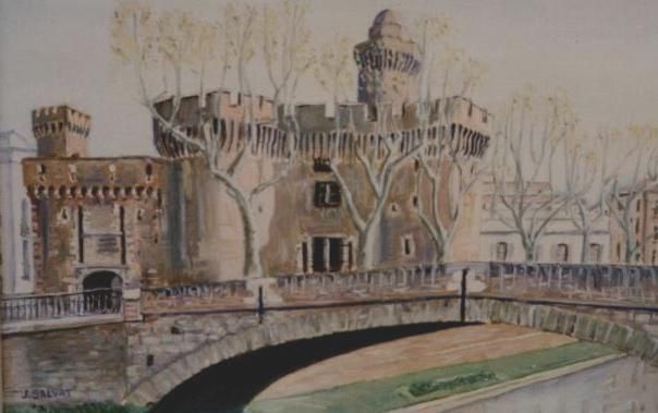 Fonds d'cran Art - Peinture Paysages urbains le Castillet