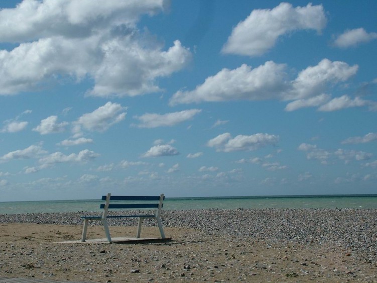 Fonds d'cran Nature Mers - Ocans - Plages Banc sur la plage