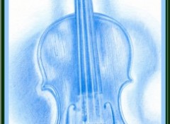 Wallpapers Art - Pencil Violon Bleu