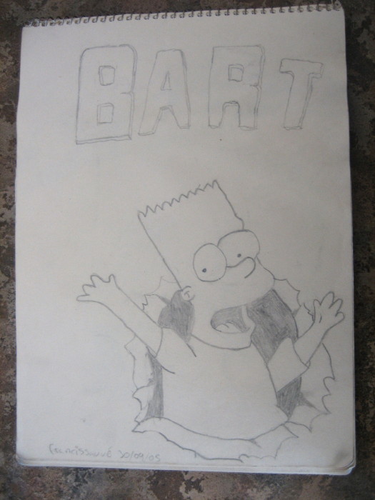 Wallpapers Art - Pencil Cartoons - The Simpsons bart