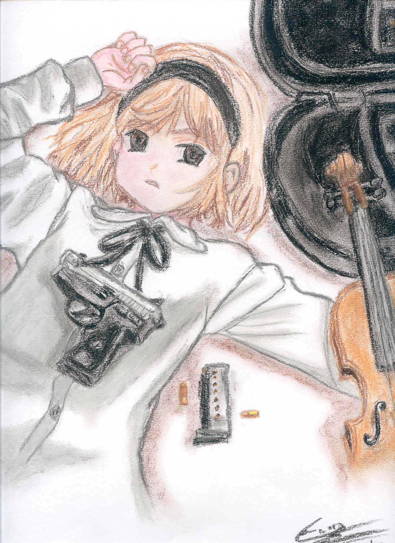 Fonds d'cran Art - Crayon Manga - Gunslinger Girl gunslinger girl 3