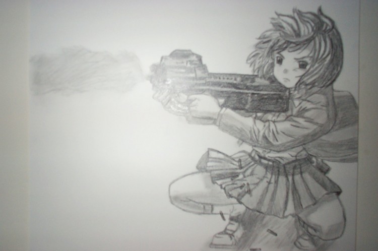 Fonds d'cran Art - Crayon Manga - Gunslinger Girl gunslinger girl 2