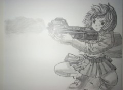 Wallpapers Art - Pencil gunslinger girl 2